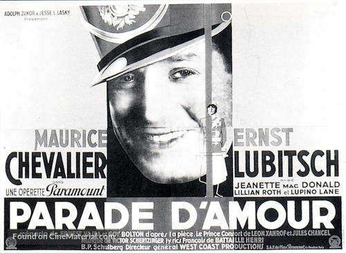 The Love Parade - French Movie Poster