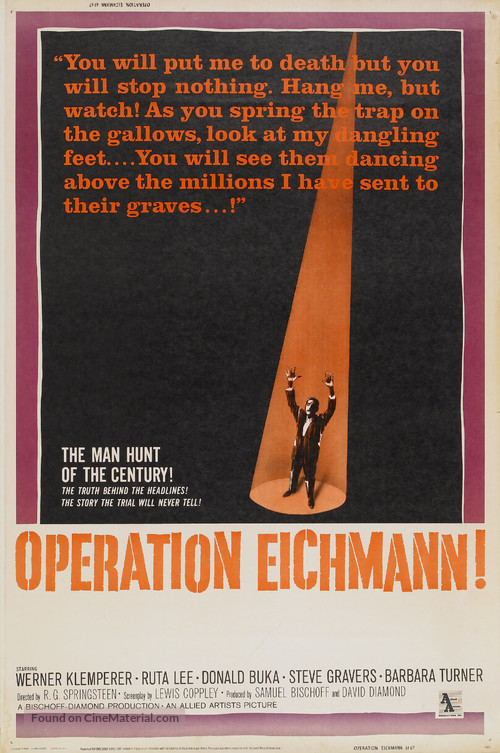 Operation Eichmann - Movie Poster