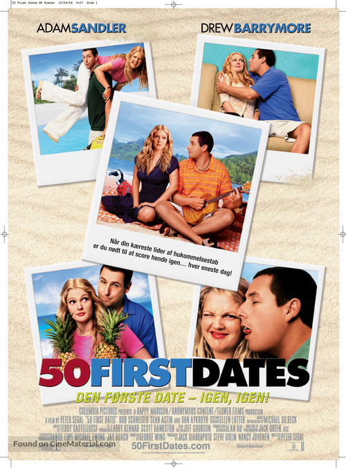 50 First Dates - Danish Movie Poster