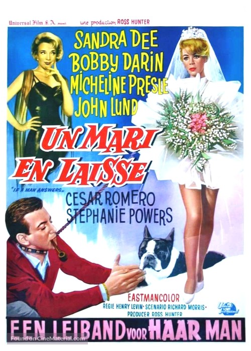 If a Man Answers - Belgian Movie Poster