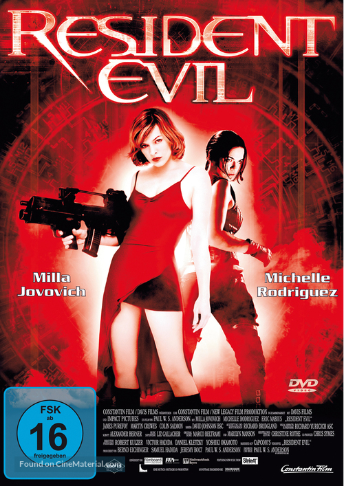 Resident Evil - German DVD movie cover