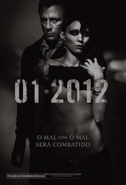 The Girl with the Dragon Tattoo - Brazilian Movie Poster