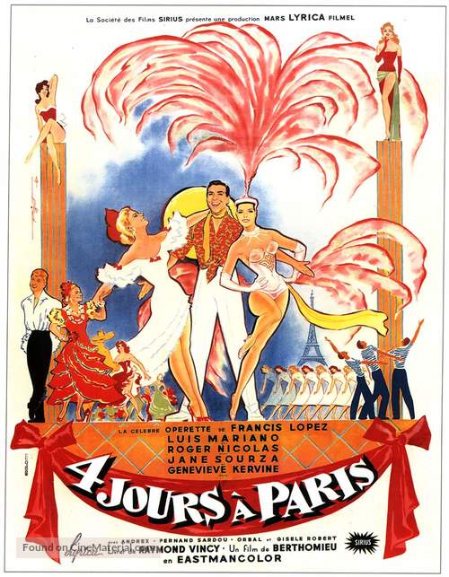 Quatre jours &agrave; Paris - French Movie Poster