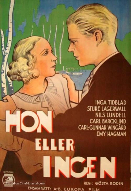 Hon eller ingen - Swedish Movie Poster