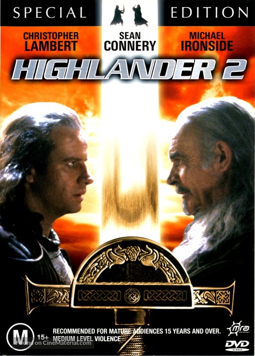 Highlander II: The Quickening - Australian DVD movie cover