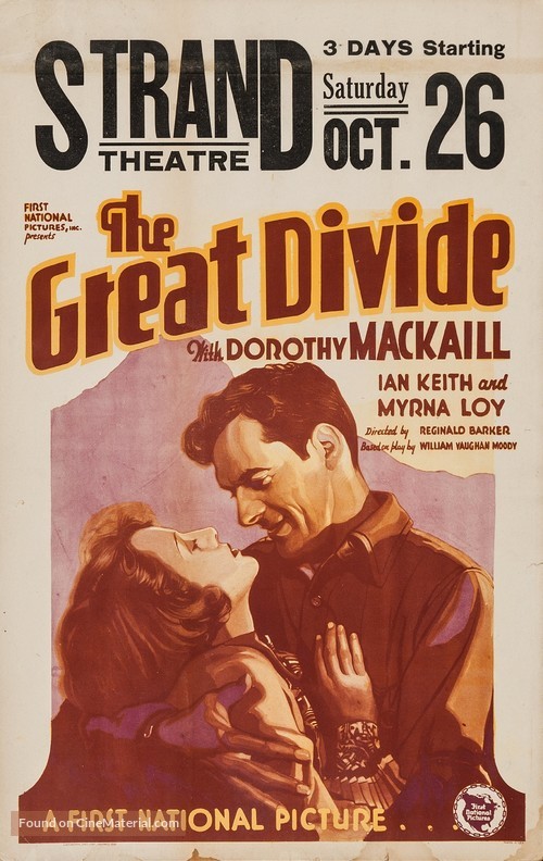 The Great Divide (1929) movie poster