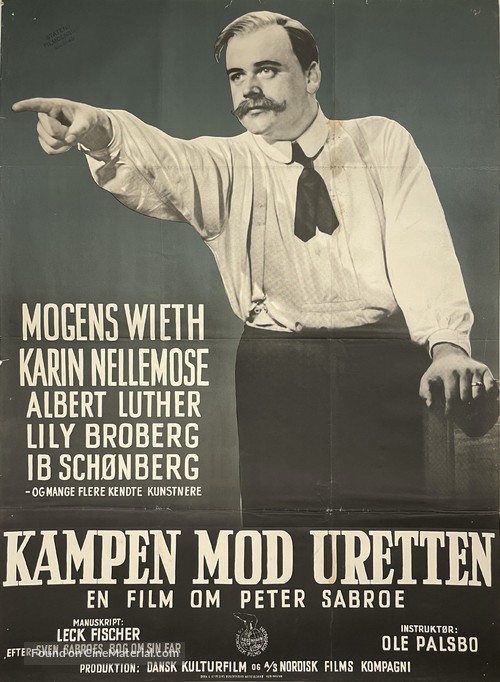 Kampen mod uretten - Danish Movie Poster