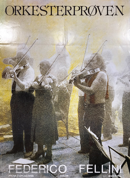 Prova d&#039;orchestra - Danish Movie Poster