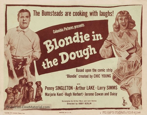 Blondie in the Dough - Movie Poster