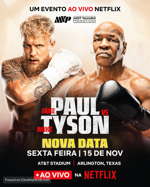 Jake Paul vs. Mike Tyson - Brazilian Movie Poster