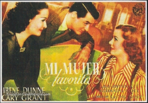 My Favorite Wife - Spanish Movie Poster