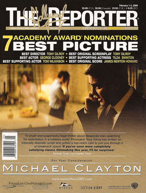 Michael Clayton 2007 For Your Consideration Movie Poster