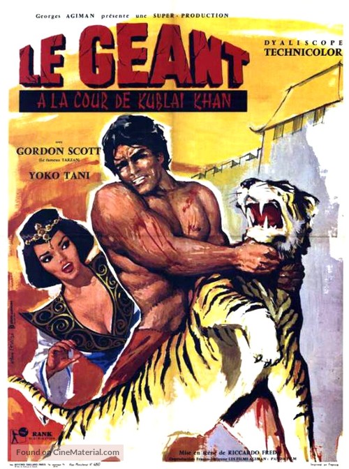 Maciste alla corte del Gran Khan - French Movie Poster