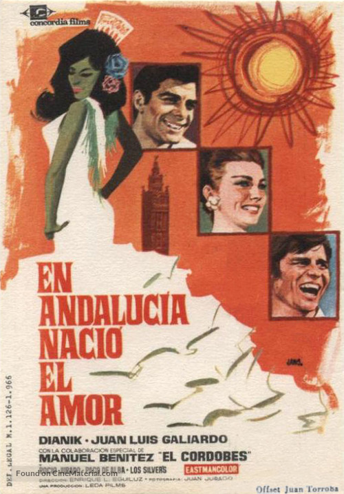 En Andaluc&iacute;a naci&oacute; el amor - Spanish Movie Poster