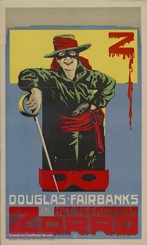 The Mark of Zorro - Dutch Movie Poster