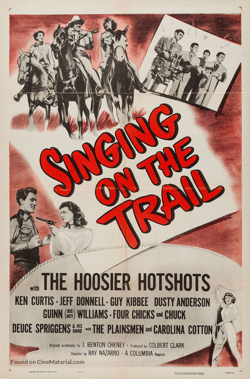 Singing on the Trail - Re-release movie poster