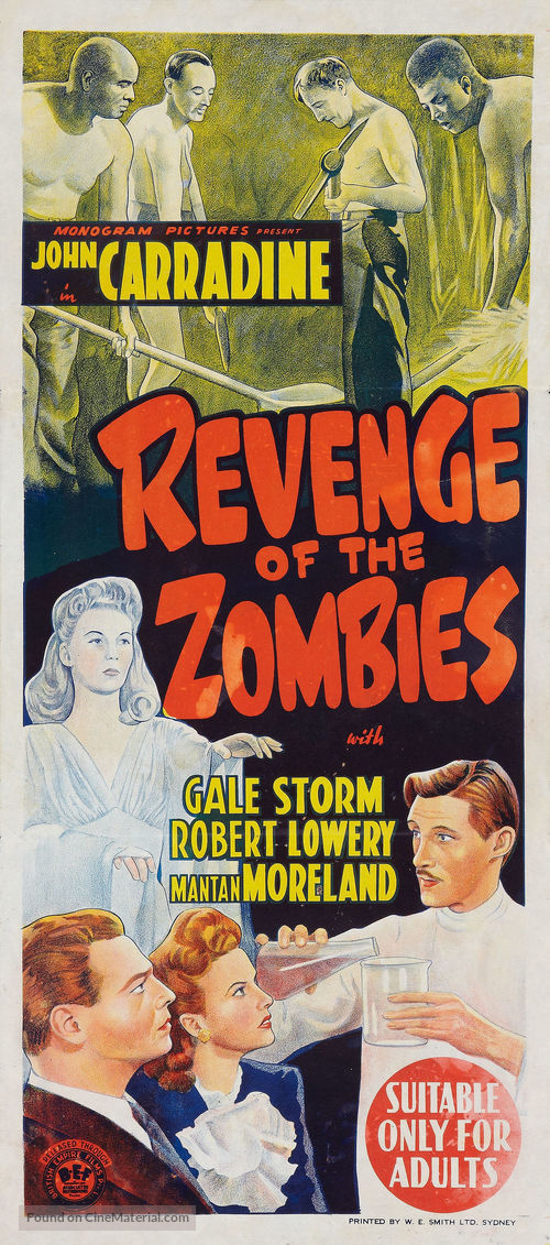 Revenge of the Zombies - Australian Movie Poster