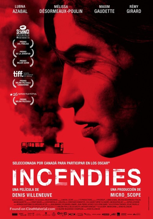 Incendies - Spanish Movie Poster