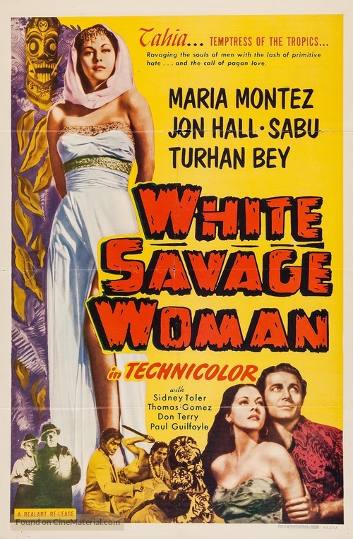 White Savage - Re-release movie poster