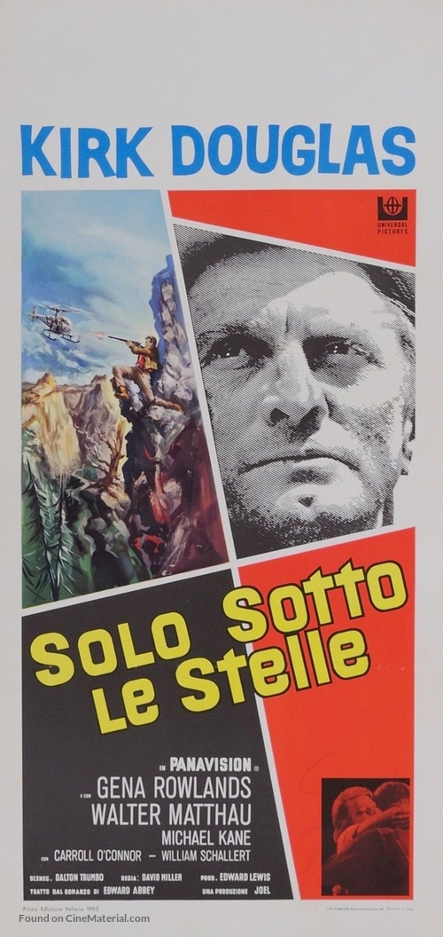 Lonely Are the Brave - Italian Movie Poster