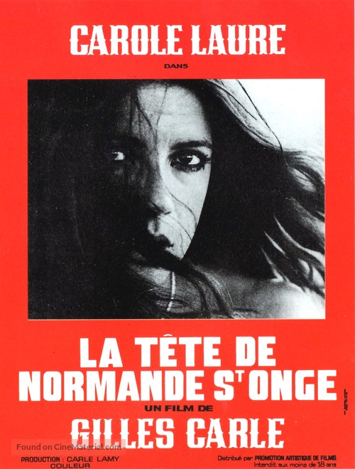 La t&ecirc;te de Normande St-Onge - French Movie Poster