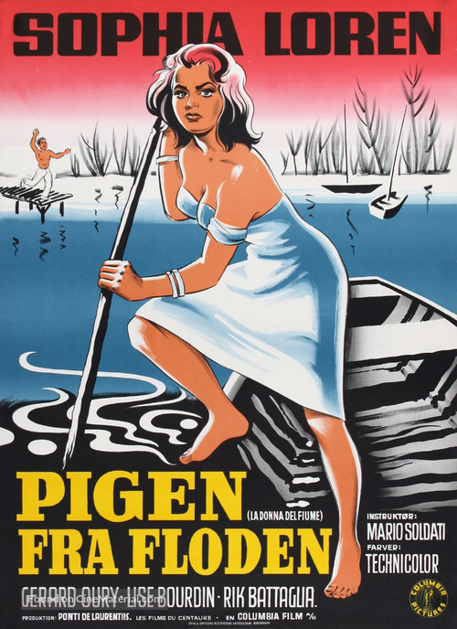 La donna del fiume - Danish Movie Poster