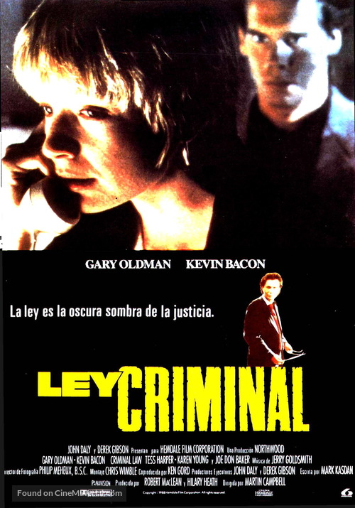 Criminal Law - Spanish Movie Poster
