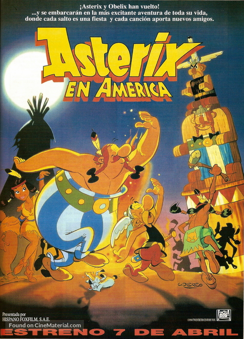 Asterix in Amerika - Spanish Movie Poster