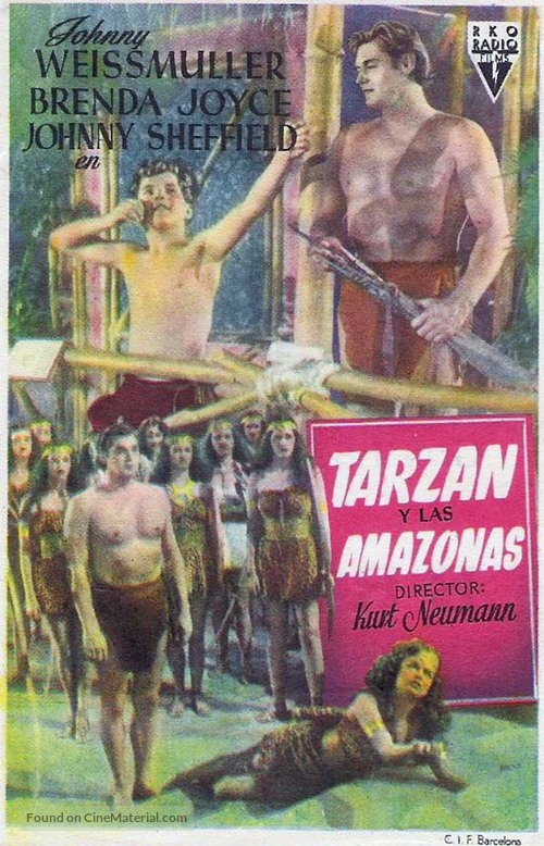 Tarzan and the Amazons - Spanish Movie Poster