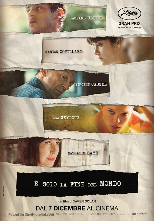Juste la fin du monde - Italian Movie Poster