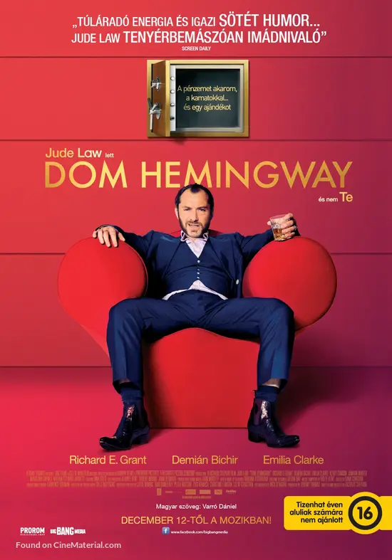 Dom Hemingway - Hungarian Movie Poster