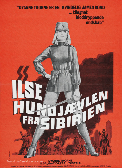 Ilsa the Tigress of Siberia - Danish Movie Poster