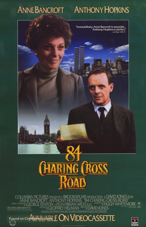 84 Charing Cross Road - Video release movie poster