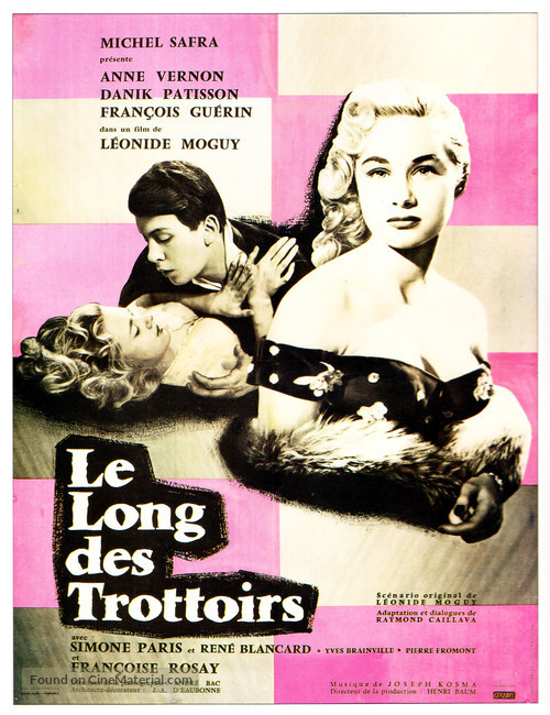 Le long des trottoirs - French Movie Poster