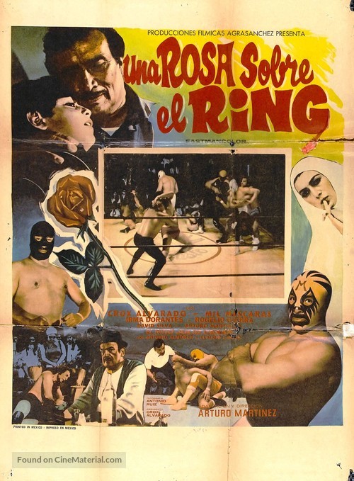 Una rosa sobre el ring - Mexican Movie Poster