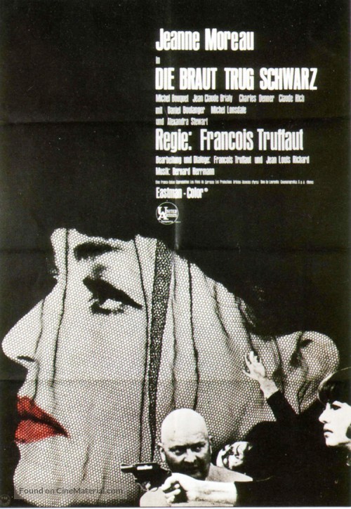 La mari&eacute;e &eacute;tait en noir - German Movie Poster