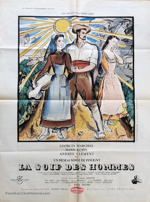 La soif des hommes - French Movie Poster