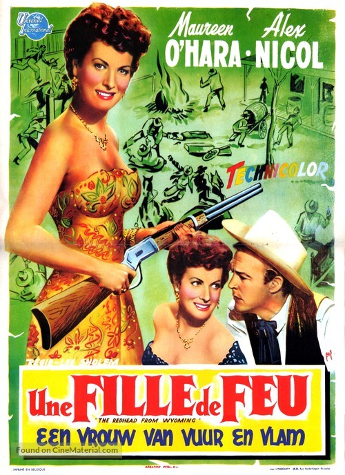 The Redhead from Wyoming - Belgian Movie Poster