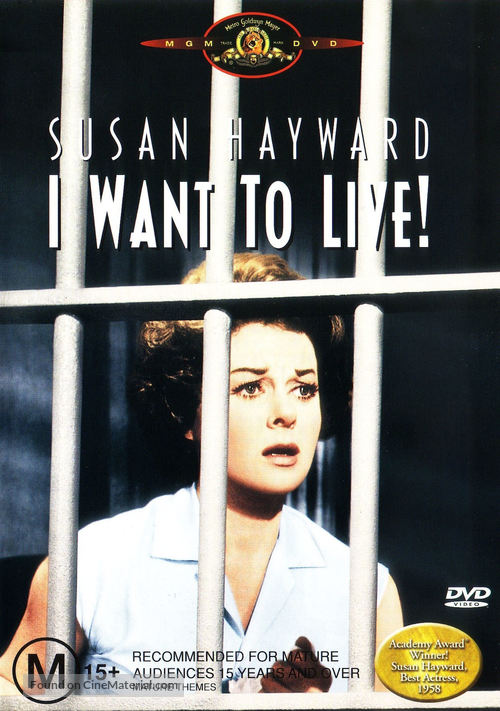 I Want to Live! - Australian DVD movie cover