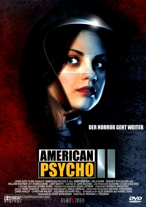 American Psycho II: All American Girl - German Movie Cover