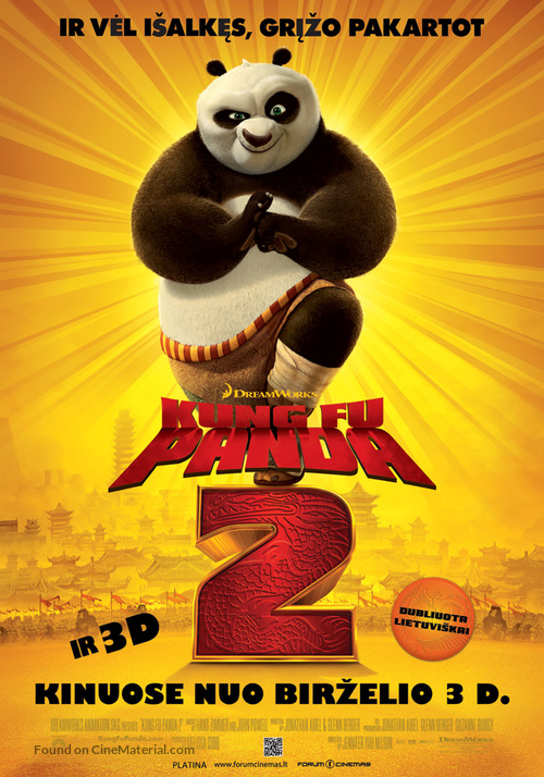 Kung Fu Panda 2 - Lithuanian Movie Poster