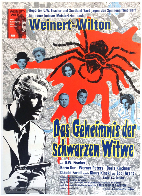 Das Geheimnis der schwarzen Witwe - German Movie Poster