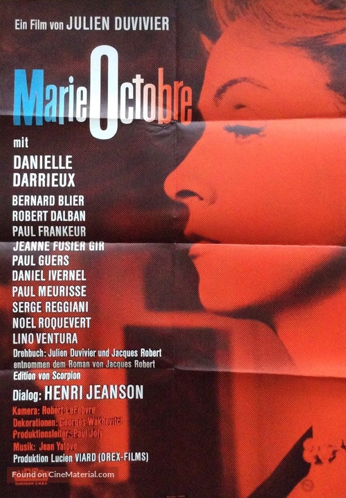 Marie-Octobre - German Movie Poster