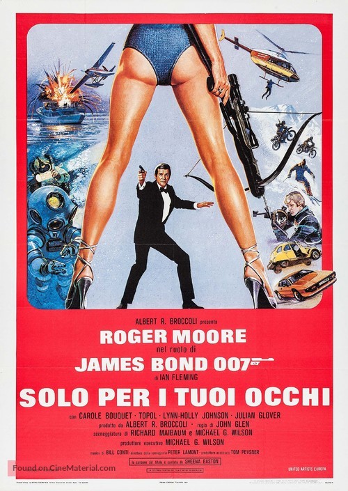 For Your Eyes Only - Italian Movie Poster