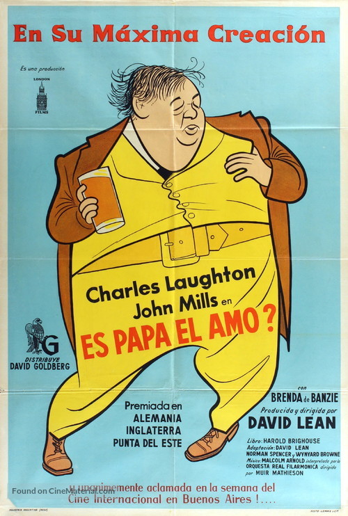 Hobson&#039;s Choice - Argentinian Movie Poster