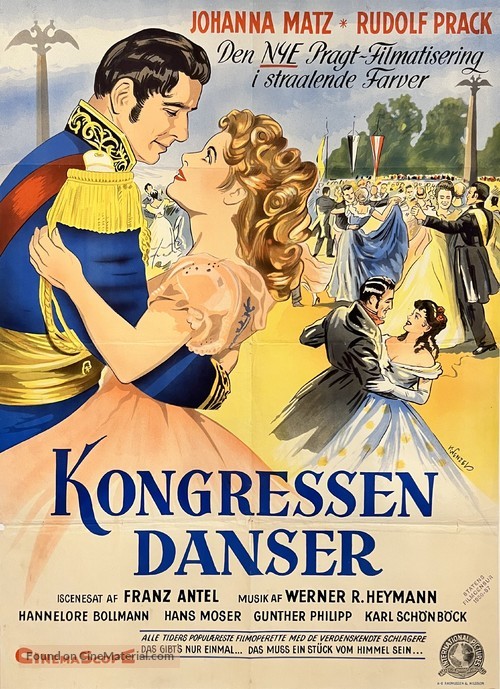 Der Kongre&szlig; tanzt - Danish Movie Poster
