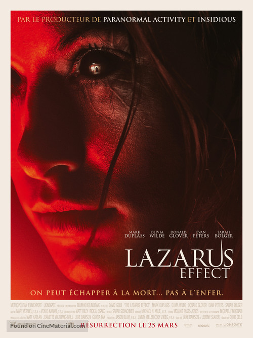 The Lazarus Effect - French Movie Poster