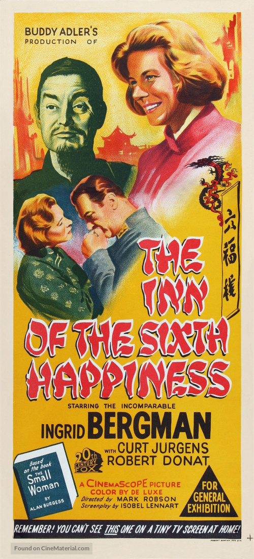The Inn of the Sixth Happiness - Australian Movie Poster