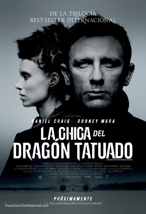 The Girl with the Dragon Tattoo - Mexican Movie Poster