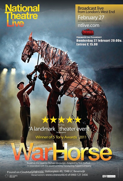 National Theatre Live: War Horse - Dutch Movie Poster